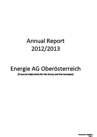 Picture for the Annual Financial Report 2012/2013