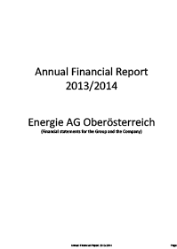 Picture for the Annual Financial Report 2013/2014