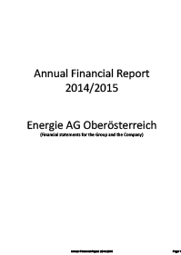 Picture for the Annual Financial Report 2014/2015